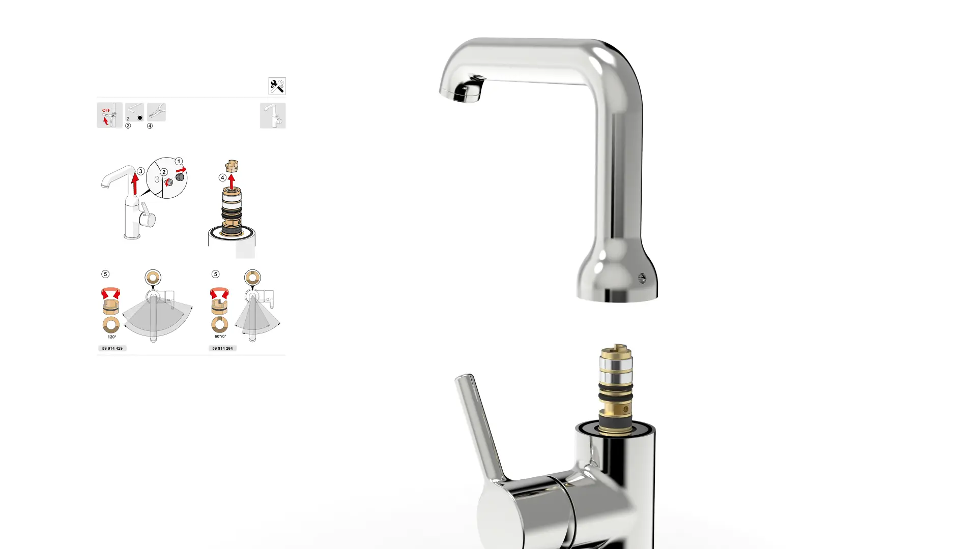 Oras Optima - Limiting spout swivel angle
